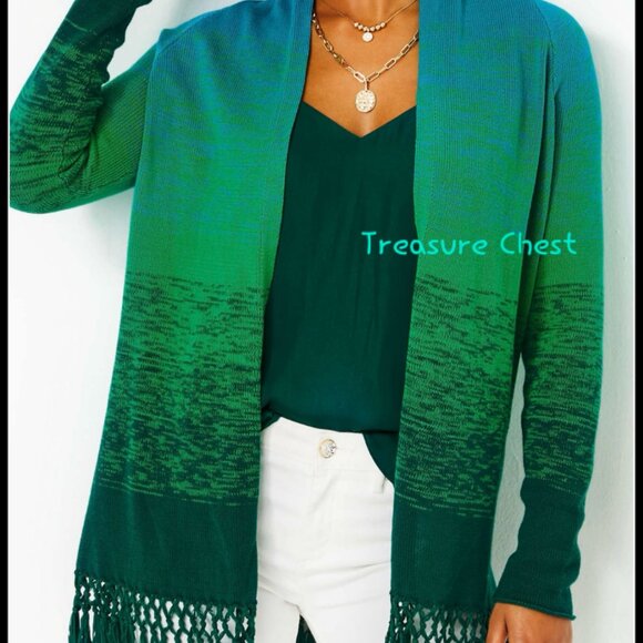 Lilly Pulitzer Sweaters - Lilly Pulitzer Tatum Cardigan Ombre Blue-Green EUC 2XL